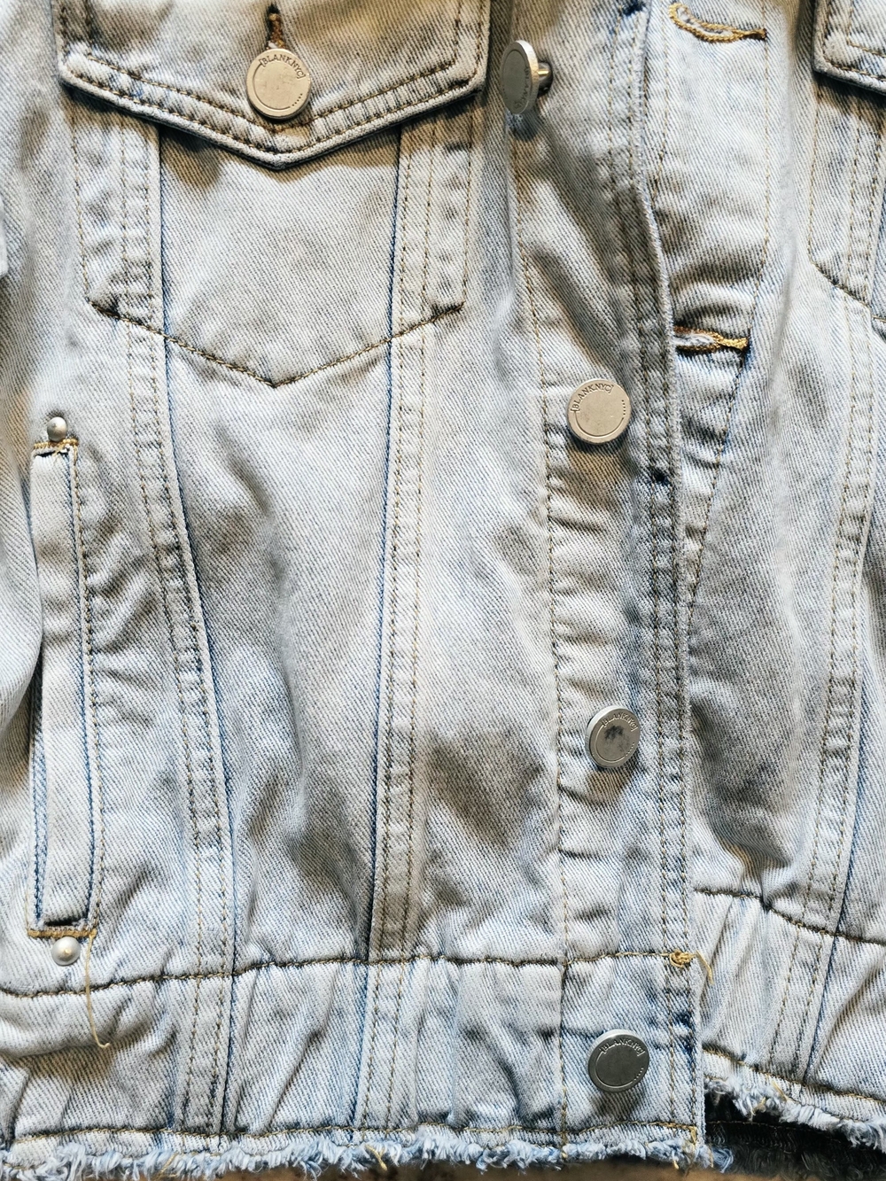 BLANKNYC Light Wash Denim Jacket Size Small 100% Cotton - Picture 8 of 11